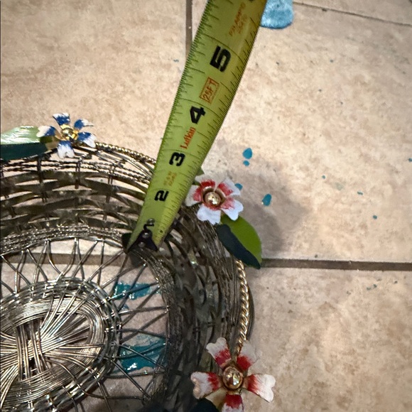Decorative Wire Basket with Floral Accents - Picture 5 of 5